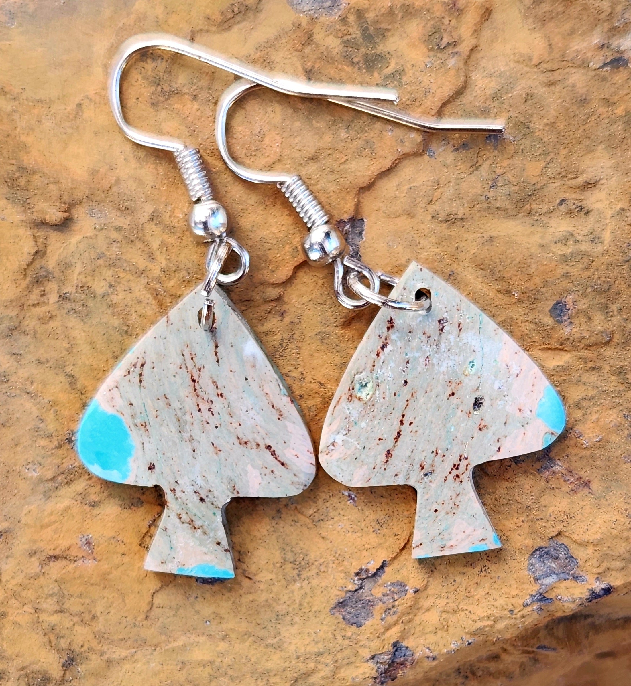 Southwest Design Blue Indigo Slab Earrings