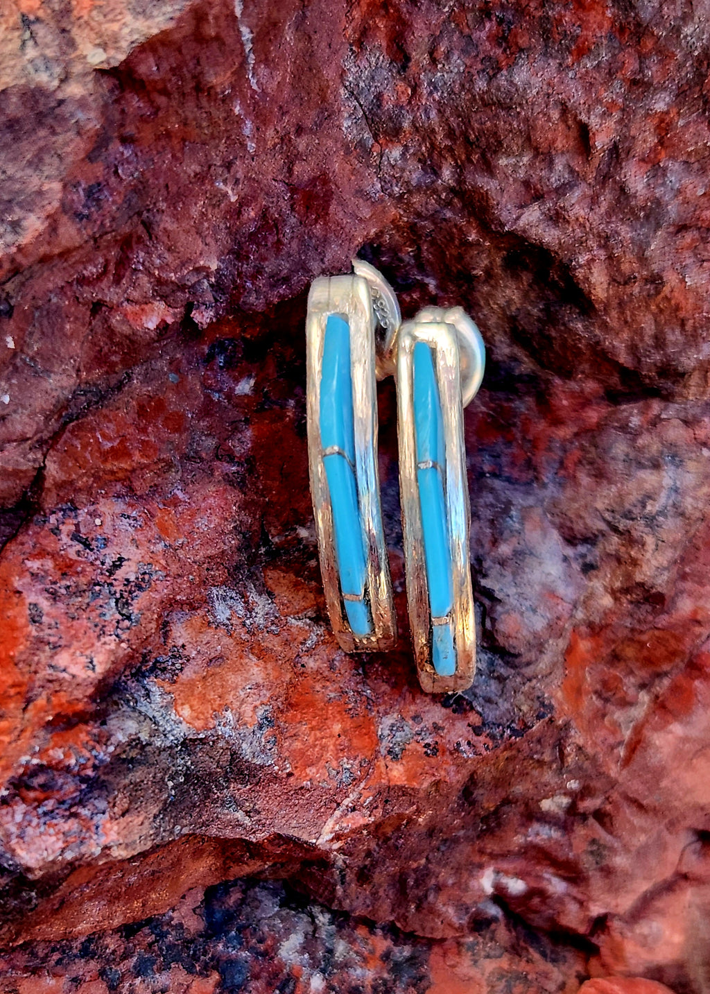 Zuni Handmade Inlay Earrings