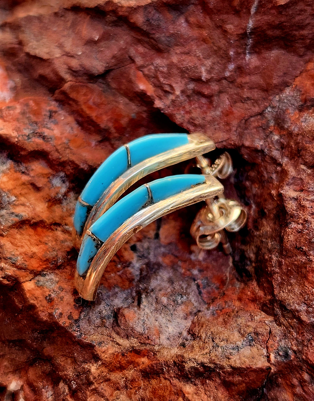 Zuni Handmade Inlay Earrings
