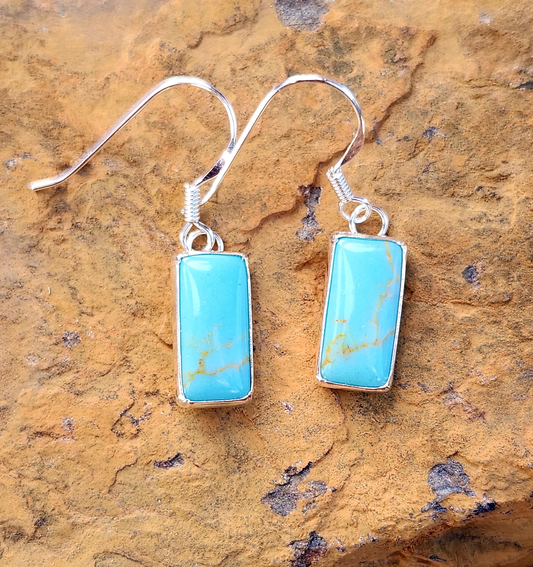 Kingman Turquoise Dangle Earrings