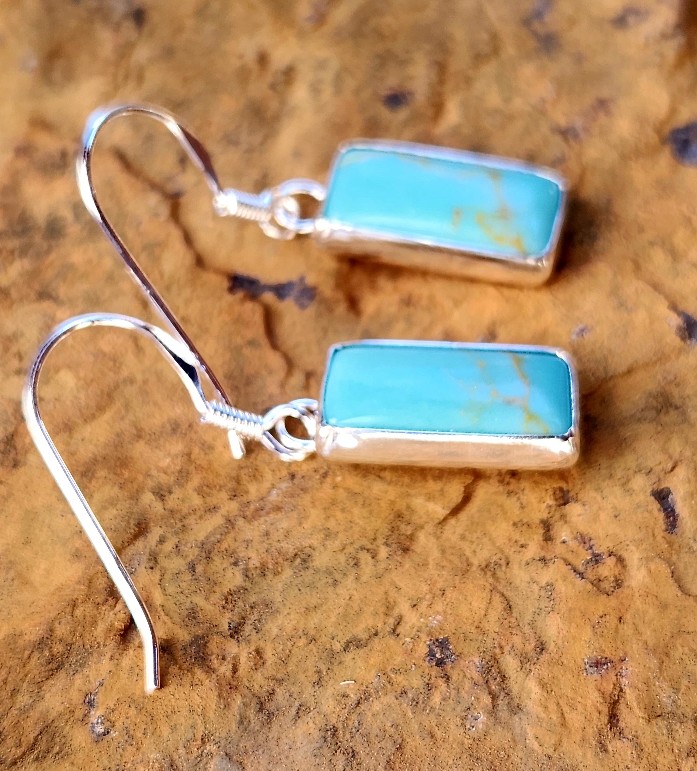 Kingman Turquoise Dangle Earrings
