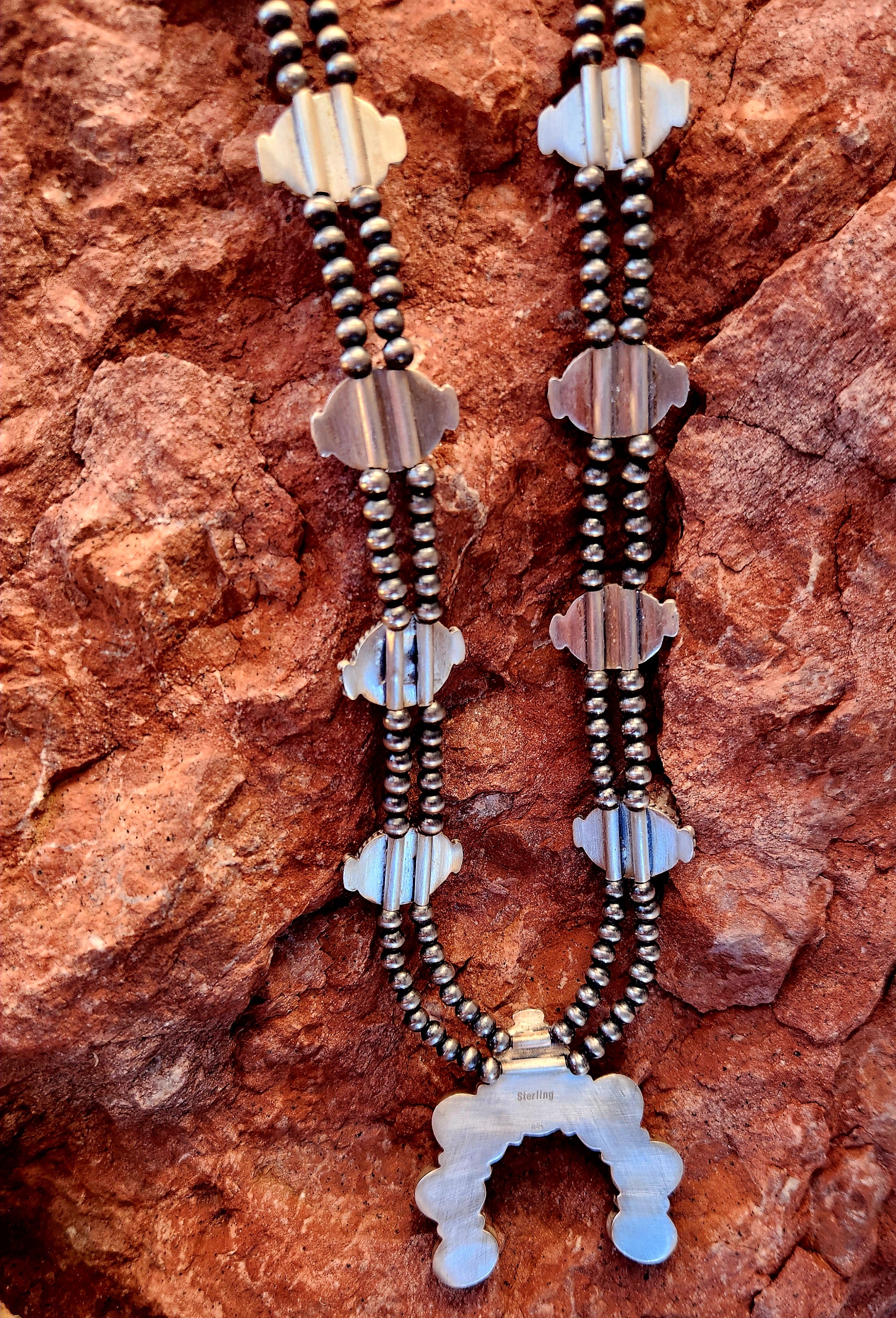 Golden Hills Squash Blossom Necklace